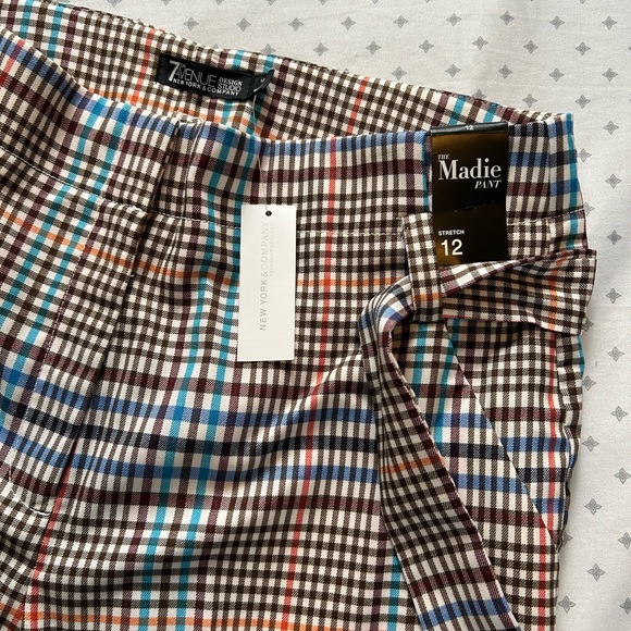 New York & Company Multicolor Plaid Pants - Picture 10 of 10